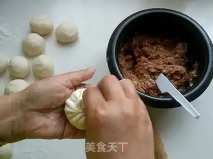 Make Fresh meat buns step 11