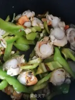 Make Spicy scallops step 2