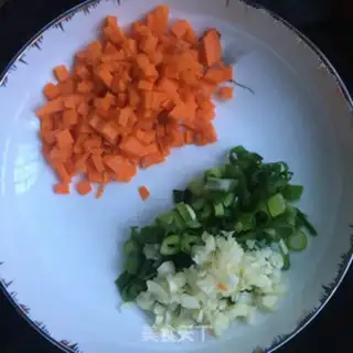 Make A green sausage fried rice step 3