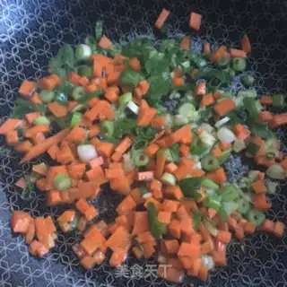 Make A green sausage fried rice step 5