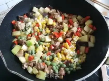 Make Chicken-legged mushroom potato rice step 7