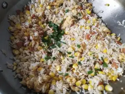 Make Sausage fried rice step 10