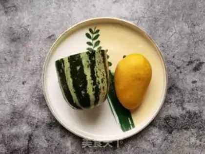 Make Blueberry mango melon yogurt cup step 0