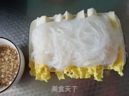 Make Garlic fans steaming doll food step 1