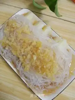 Make Garlic fans steaming doll food step 6