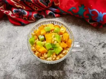 Make Mango melon sour milk cup step 8