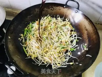 Make Soybean sprouts, fried tofu step 6