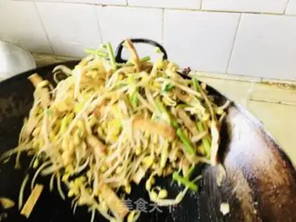 Make Soybean sprouts, fried tofu step 7