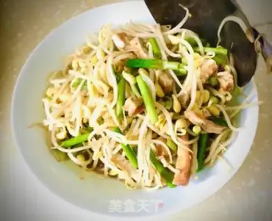 Make Soybean sprouts, fried tofu step 8