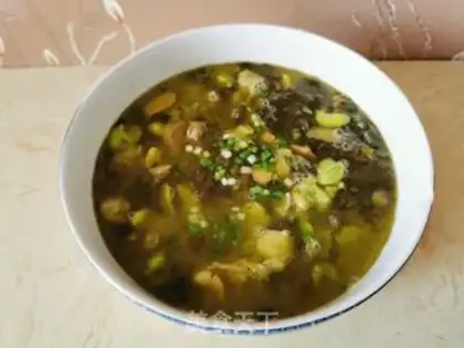 Make Sour bean petal soup step 5