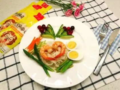 Make Egg cod noodles step 5