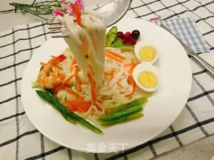 Make Egg cod noodles step 6
