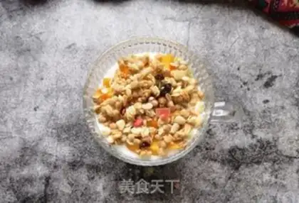 Make Mango strawberry sour milk cup step 7