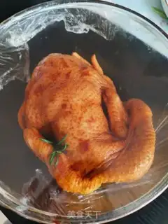 Make Baking the oven with lemon juice. The whole chicken step 7