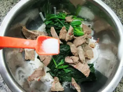Make Beef slices of spinach step 8