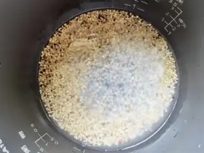 Make Quinos, sweet potatoes, rice congee step 3