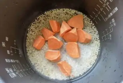Make Quinos, sweet potatoes, rice congee step 5