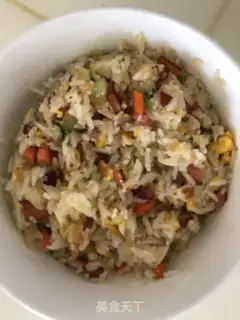 Make Ham sausage and rice step 8