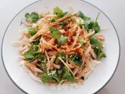Make Spicy chicken silk step 6