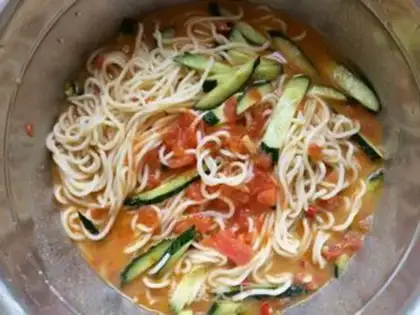 Make Tomato cucumber step 20