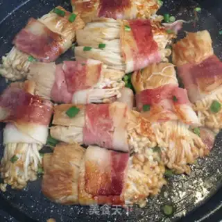Make Bacon-fried golden mushrooms step 6