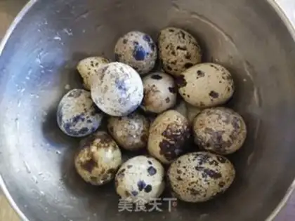 Make Rose quail eggs step 1