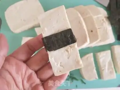 Make Burning seaweed tofu step 3