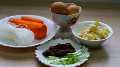 Make Carrot egg rolls step 1