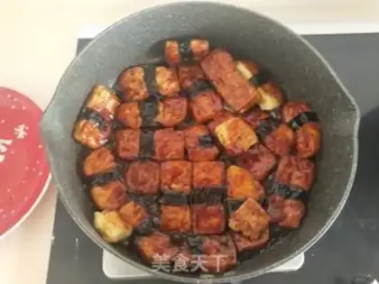 Make Burning seaweed tofu step 8