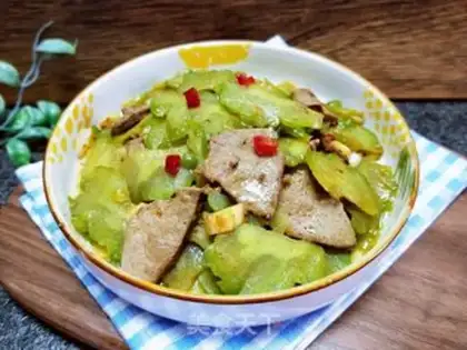 Make Piggy liver and bitter melon step 9