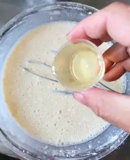 Make Peach yogurt cake step 4
