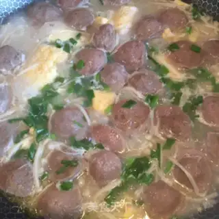 Make Eggballs, gin and mushroom soup step 10