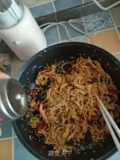 Make Spicy chicken silk step 12