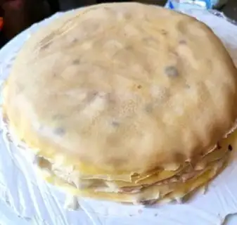 Make Peach yogurt cake step 20