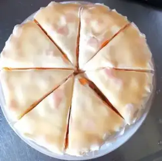 Make Peach yogurt cake step 21