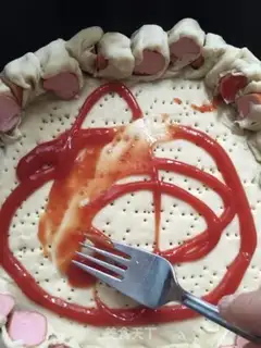 Make Shrimp larvae pizza step 7