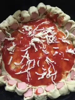 Make Shrimp larvae pizza step 8