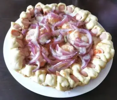 Make Shrimp larvae pizza step 13