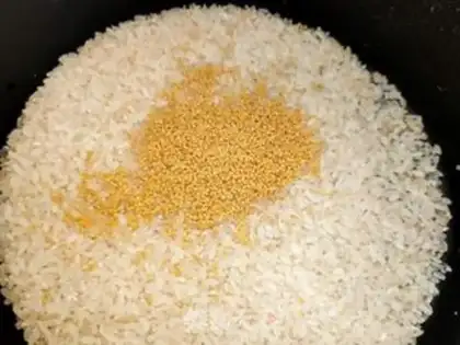 Make Two meters of rice step 1