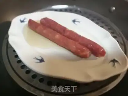 Make Sweet bean fried sausage step 2