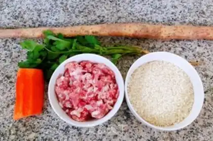Make Mountain medicine, carrots, porridge step 0