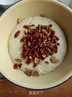 Make oatmeal red dates step 2