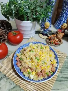 Make Sausage pea corn rice step 8