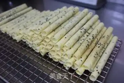 Make Black sesame egg rolls step 14