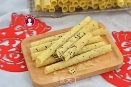 Make Black sesame egg rolls step 15