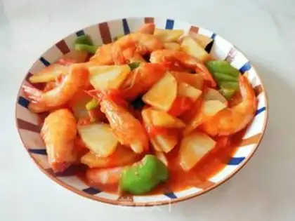 Make Tomato potato shrimp step 15