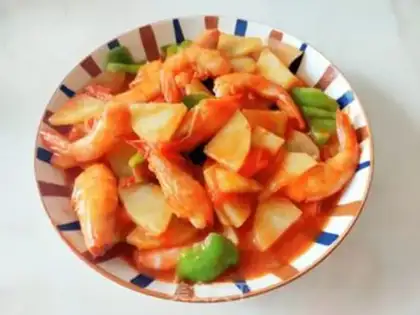 Make Tomato potato shrimp step 16