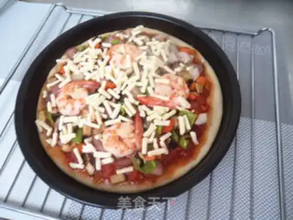 Make Shrimp pizza step 16