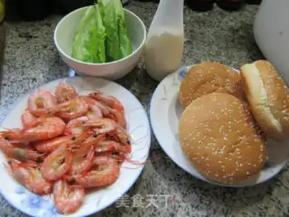 Make A shrimp burger step 0