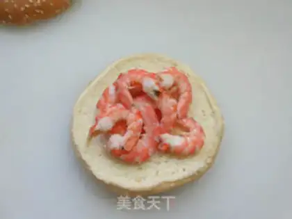 Make A shrimp burger step 2
